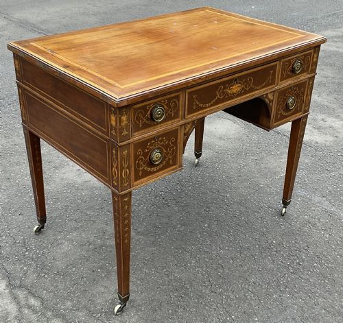 EDWARDIAN INLAID MAHOGANY LADIES WRITING DESK - ADDITIONAL PHOTO 10