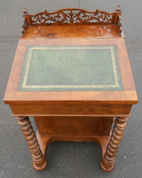 VICTORIAN WALNUT DAVENPORT DESK - ADDITIONAL PHOTO 3