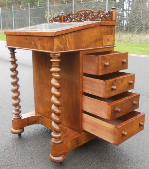 VICTORIAN WALNUT DAVENPORT DESK - ADDITIONAL PHOTO 10