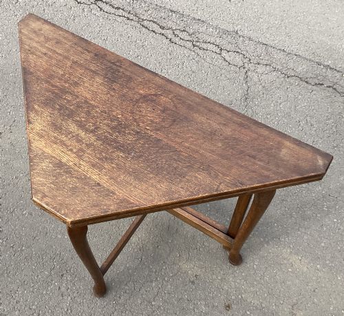 ARTS CRAFT OAK CARD TABLE - ADDITIONAL PHOTO 3