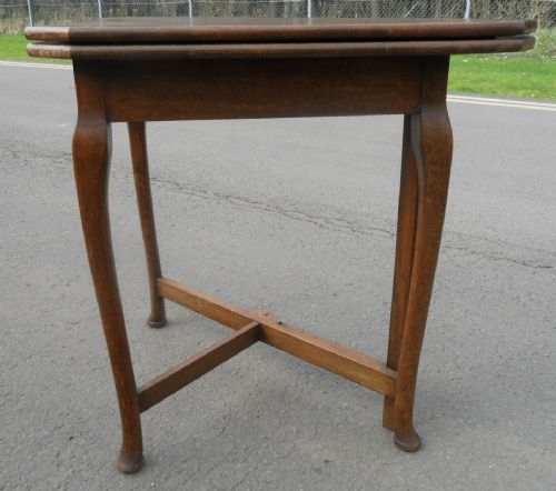 ARTS CRAFT OAK CARD TABLE - ADDITIONAL PHOTO 8