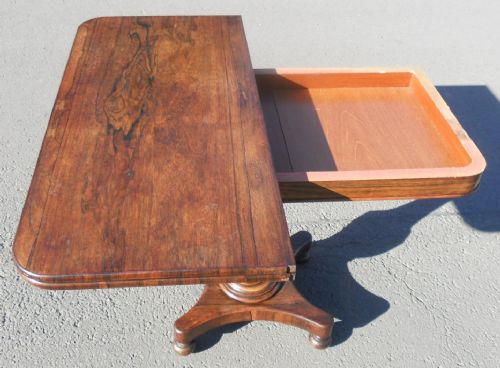VICTORIAN ROSEWOOD TEA TABLE - ADDITIONAL PHOTO 7