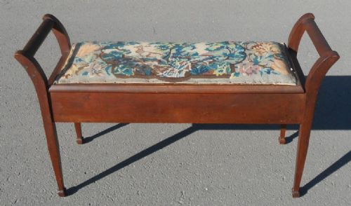EDWARDIAN MAHOGANY WINDOW SEAT - ADDITIONAL PHOTO 1
