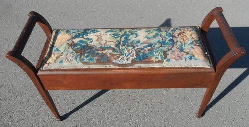 EDWARDIAN MAHOGANY WINDOW SEAT - ADDITIONAL PHOTO 2