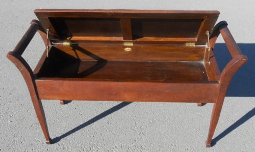 EDWARDIAN MAHOGANY WINDOW SEAT - ADDITIONAL PHOTO 4