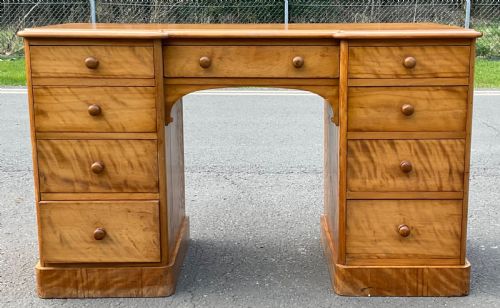 VICTORIAN SATIN BIRCH WRITING DESK - ADDITIONAL PHOTO 2
