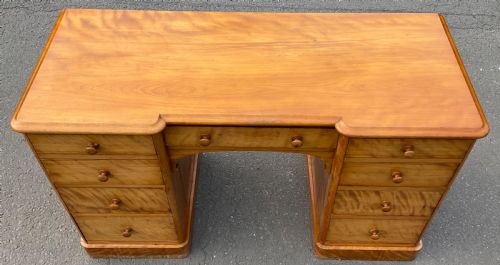 VICTORIAN SATIN BIRCH WRITING DESK - ADDITIONAL PHOTO 4