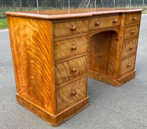 VICTORIAN SATIN BIRCH WRITING DESK - ADDITIONAL PHOTO 5
