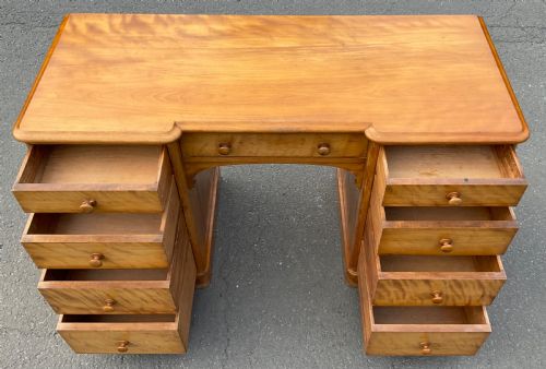 VICTORIAN SATIN BIRCH WRITING DESK - ADDITIONAL PHOTO 6