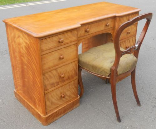 VICTORIAN SATIN BIRCH WRITING DESK - ADDITIONAL PHOTO 8