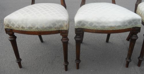 SET OF FOUR EDWARDIAN WALNUT DINING CHAIRS - ADDITIONAL PHOTO 7