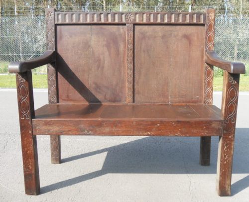 Victorian Oak Tavern Bench