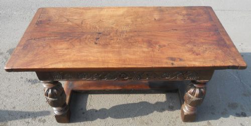 VICTORIAN OAK REFECTORY DINING TABLE - ADDITIONAL PHOTO 3