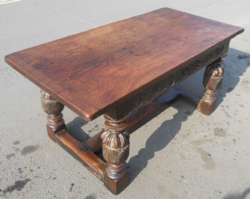 VICTORIAN OAK REFECTORY DINING TABLE - ADDITIONAL PHOTO 5