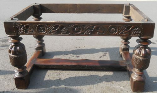 VICTORIAN OAK REFECTORY DINING TABLE - ADDITIONAL PHOTO 6