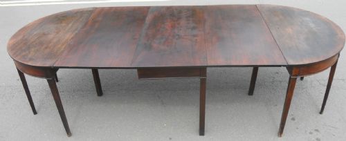 Georgian Mahogany D End Dining Table to Seat 12