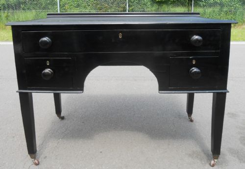 EDWARDIAN EBONIZED WRITING DESK