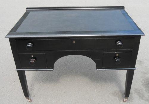 EDWARDIAN EBONIZED WRITING DESK - ADDITIONAL PHOTO 1