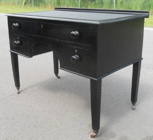 EDWARDIAN EBONIZED WRITING DESK - ADDITIONAL PHOTO 3