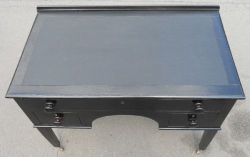 EDWARDIAN EBONIZED WRITING DESK - ADDITIONAL PHOTO 4