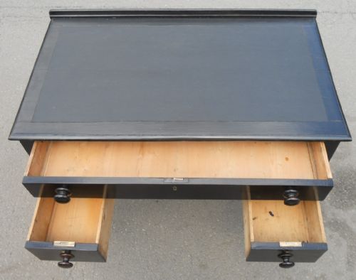EDWARDIAN EBONIZED WRITING DESK - ADDITIONAL PHOTO 6