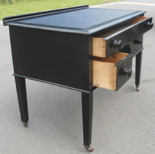 EDWARDIAN EBONIZED WRITING DESK - ADDITIONAL PHOTO 8