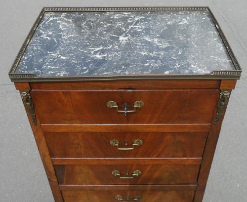 VICTORIAN MAHOGANY NARROW ESCRITOIRE - ADDITIONAL PHOTO 4