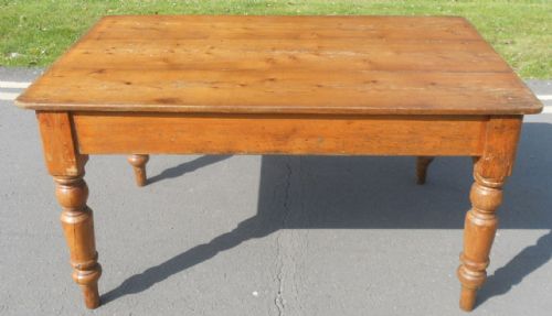 VICTORIAN PINE KITCHEN TABLE - ADDITIONAL PHOTO 1