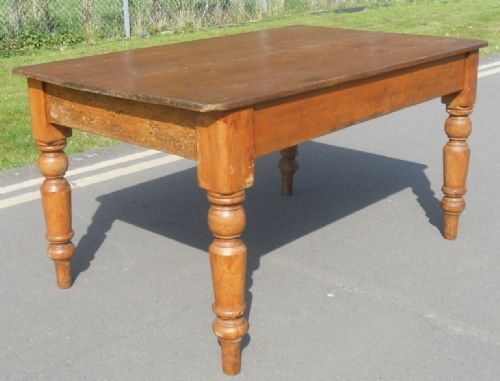 VICTORIAN PINE KITCHEN TABLE - ADDITIONAL PHOTO 3