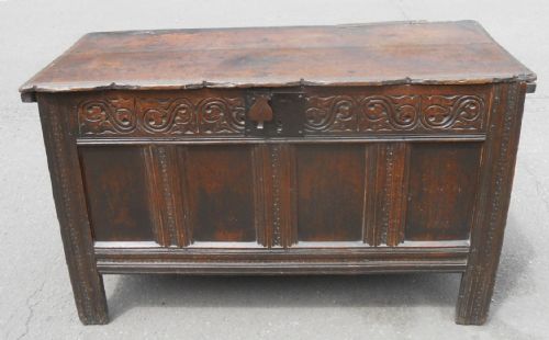 ANTIQUE OAK BLANKET CHEST - ADDITIONAL PHOTO 1
