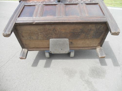 ANTIQUE OAK BLANKET CHEST - ADDITIONAL PHOTO 7