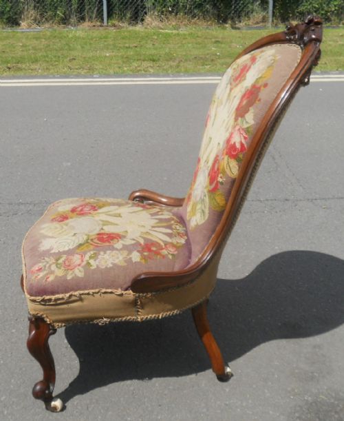 VICTORIAN WALNUT NURSING CHAIRS - ADDITIONAL PHOTO 3