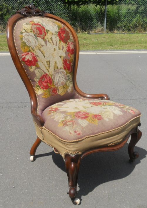 VICTORIAN WALNUT NURSING CHAIRS - ADDITIONAL PHOTO 7