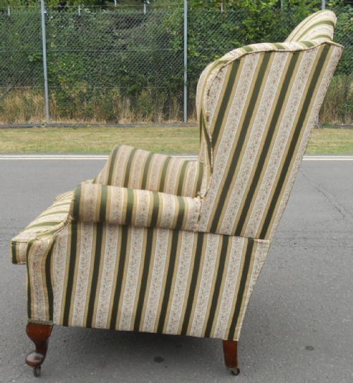 GEORGIAN STYLE WING ARMCHAIR FOR REUPHOLSTERY - ADDITIONAL PHOTO 2