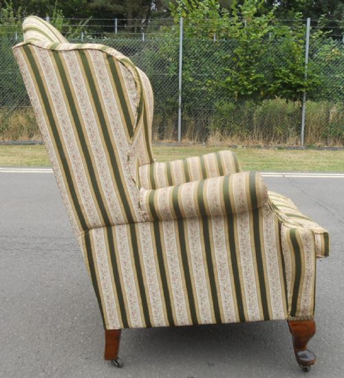 GEORGIAN STYLE WING ARMCHAIR FOR REUPHOLSTERY - ADDITIONAL PHOTO 5