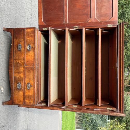 GEORGIAN MAHOGANY LINEN PRESS - ADDITIONAL PHOTO 6