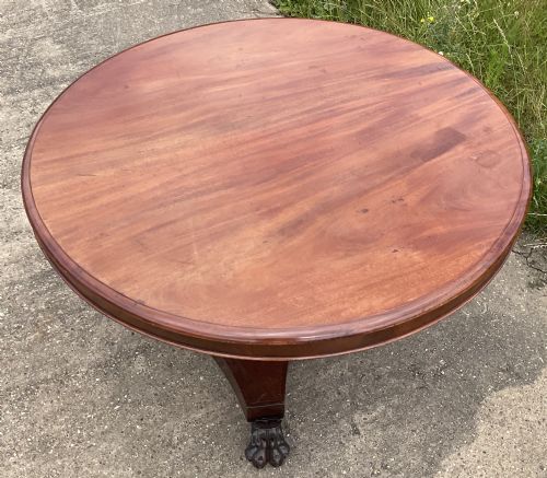 VICTORIAN MAHOGANY PEDESTAL CENTRE TABLE - ADDITIONAL PHOTO 3