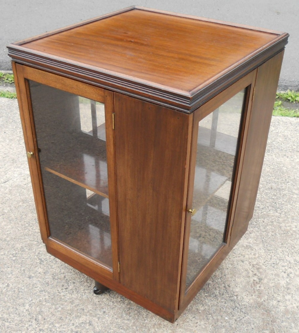 Edwardian Mahogany Revolving Bookcase 