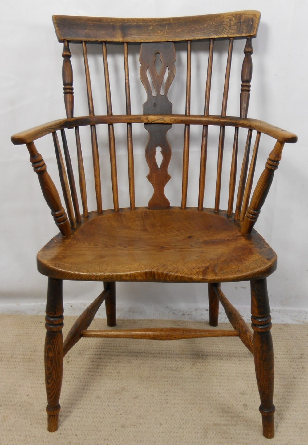 Comb-back Windsor Elm Kitchen Armchair