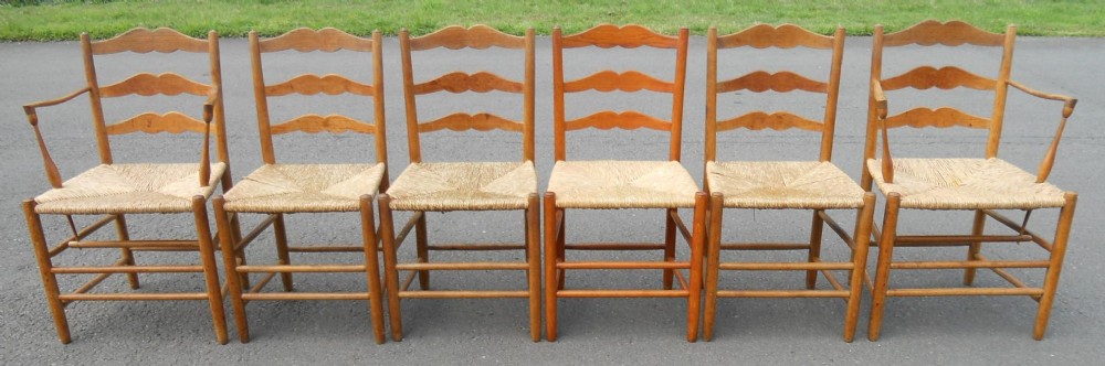 Set of Six Arts & Craft Clissett Chairs 