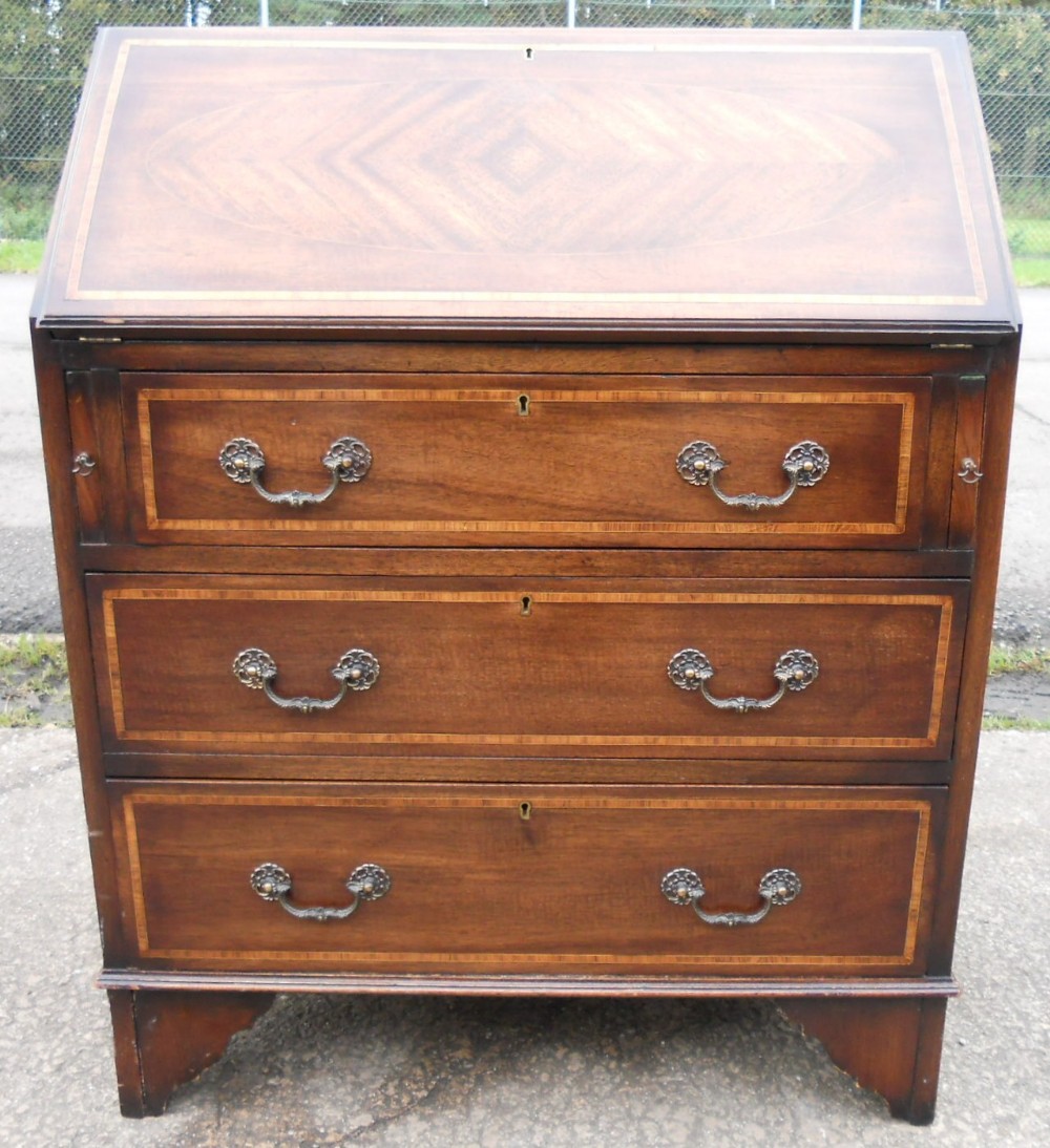 Edwardian Inlaid Mahogany Writing Bureau 