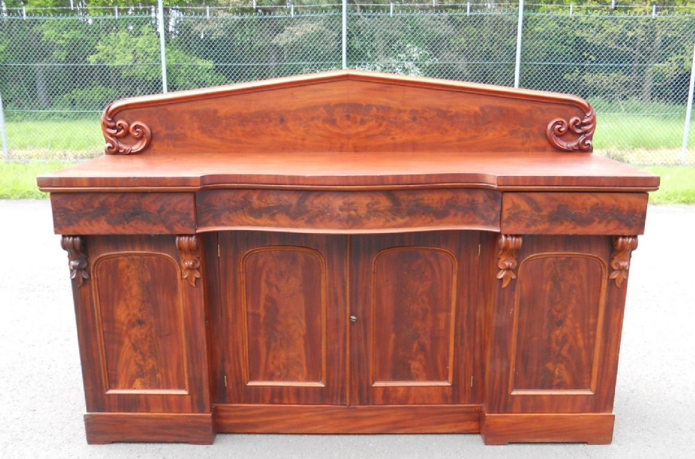 Large Victorian Mahogany Sideboard with Champagne Bottle Storage Drawer