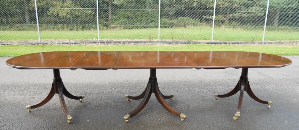 Mahogany Twelve Feet Extending Dining Table to Seat Fourteen