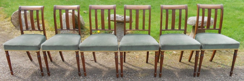 Set of Six Georgian Mahogany Dining Chairs 