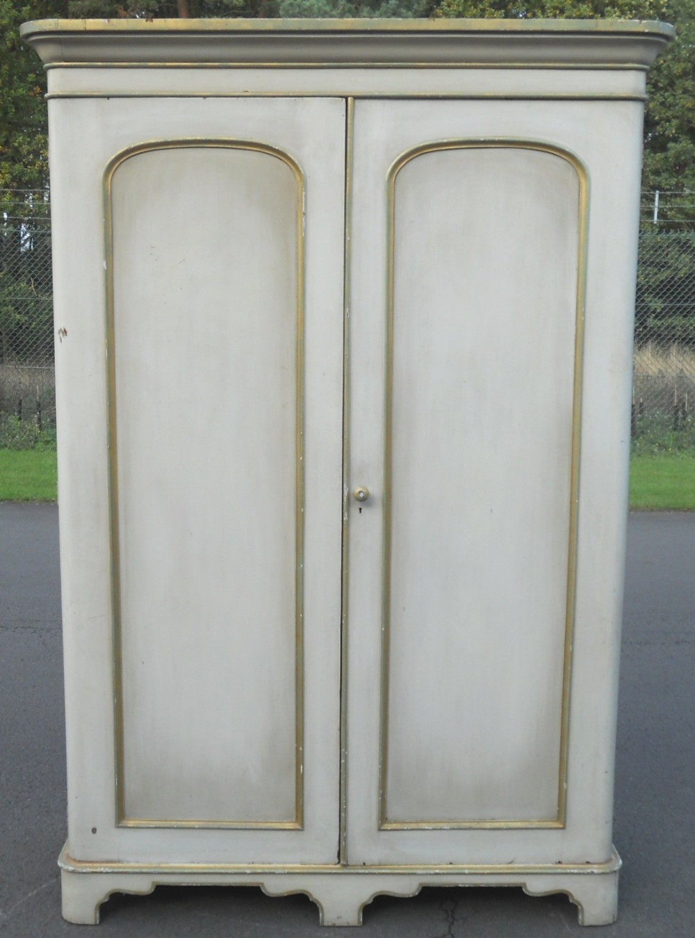 Painted Victorian Two Door Wardrobe 