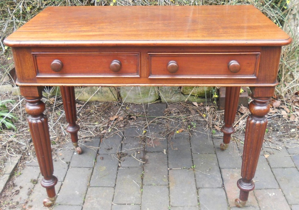 Victorian Mahogany Writing Table Desk 