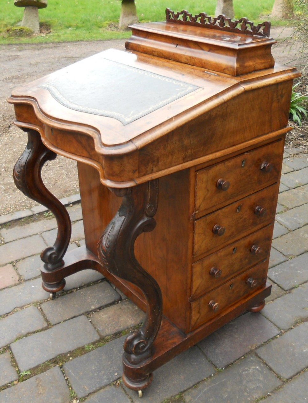 Victorian Walnut Davenport Desk