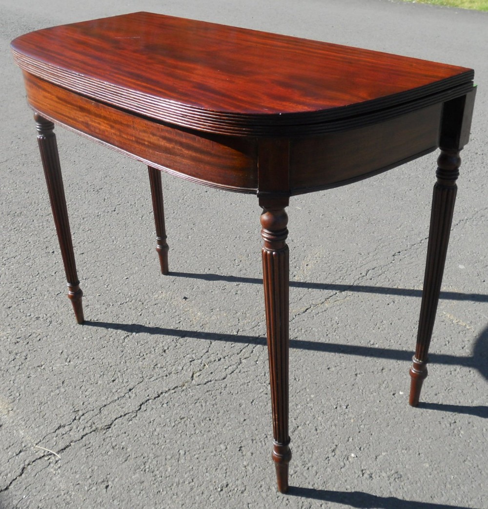 Georgian Mahogany Foldover Tea Table 
