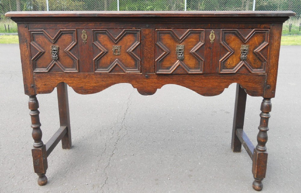 Jacobean Style Small Oak Dresser Base