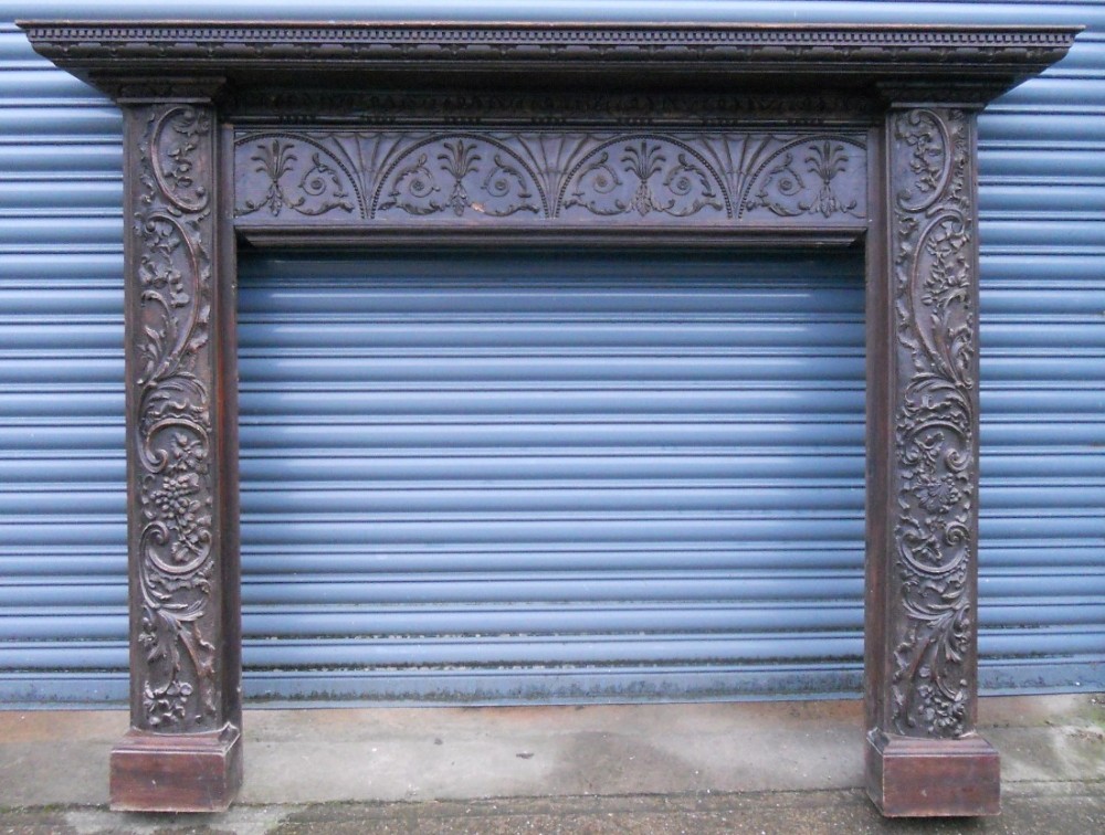 Victorian Large Carved Oak Fire Surround